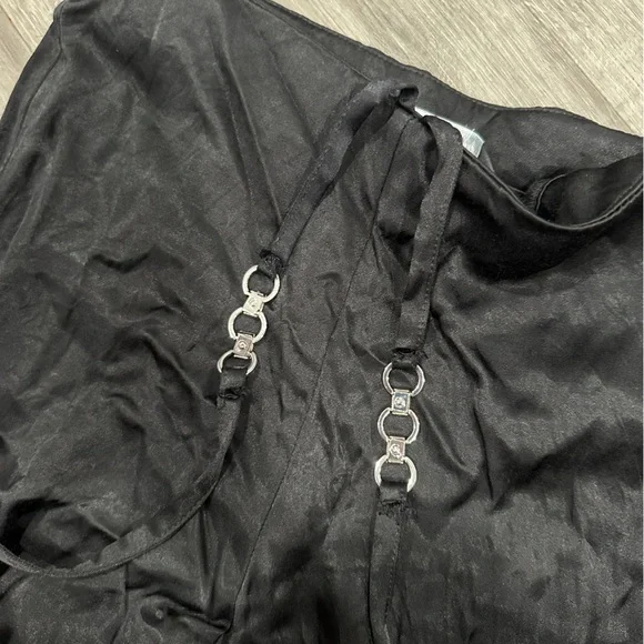 Zara Black Satin Pants - Picture 6 of 7